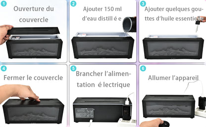 Bidlezen™ Flamme diffuseur humidificateur d'air